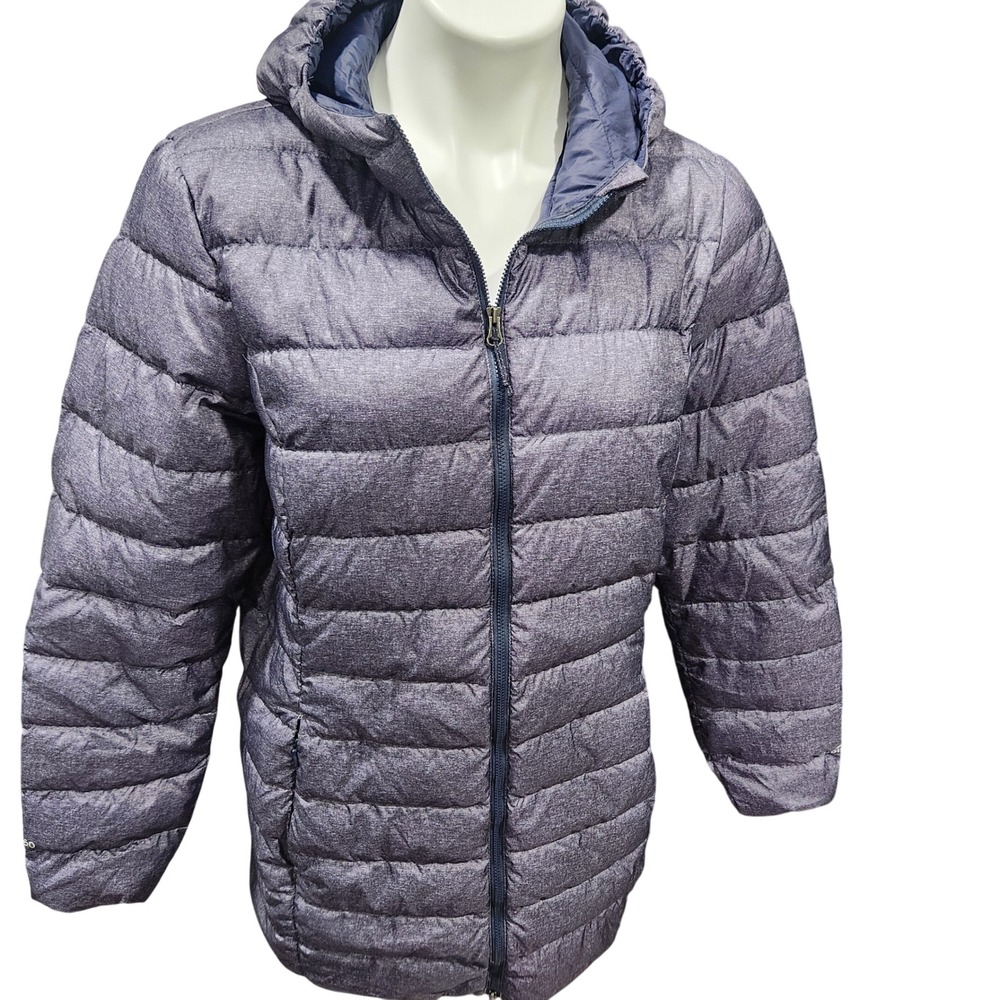 Eddie‎ Bauer 80% Down  Puffer Jacket Dark Blue Women's Large Gorpcore winter